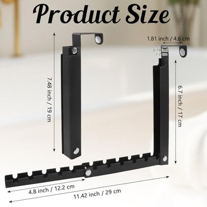 Zorfeter 1 PCS Over The Door Hanger, Foldable Drying Rack 10 Ridges, Black | Heavy Duty Space Saving, For Laundry Bedroom Travel - color: Black