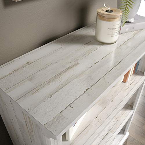 Sauder 3 Tier Book Shelf Wooden Bookcase Multipurpose Bookshelf for Home Office, Living Room, in White Plank - color: White Plank Finish