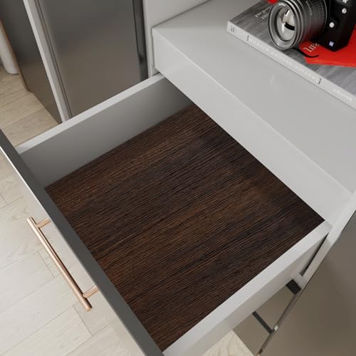 ReWallpaper Brown Wood Contact Paper 17.7x276 Thick Walnut Wood Grain Peel and Stick Countertops Kitchen Cabinets Counter Top Covers Self Adhesive Waterproof Wallpaper Vinyl for Table Desk Shelf Wrap - size: 17.7" x 276"