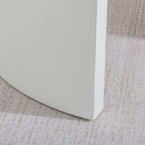 Round Nesting Coffee Table Set of 2, 31.5 & 18 in, Textured White | White nesting coffee table, round coffee tables for living room, 2 in 1 nesting tables, rounded edges, space-saving design - color: Textured White