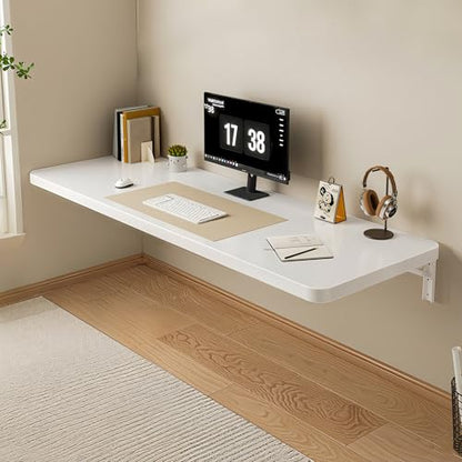 Wall Mounted Folding Table, Folding Desk, The Preferred Choice for Garages and Sheds/Home Offices/Laundries/Home Bars/Kitchens (White, 47.22" D x 19.68" W) - color: White, size: 47.22"D x 19.68"W