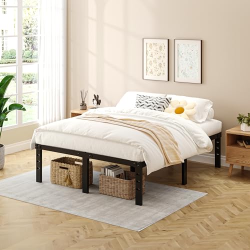 Queen Bed Frame, Queen Size Bed - Metal Queen Bed Frame & Queen Platform Bed Frame, No Box Spring Needed, Includes Queen Size Bed & Standard Bed Frames for Bedroom