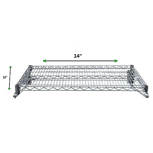 Heavy Duty Chrome Wire Storage Wall Shelf (14" x 14") - size: 14" x 14"
