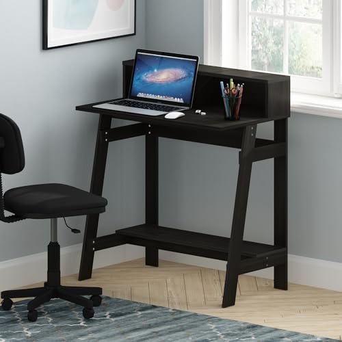Furinno Simplistic a Frame Computer Desk, Espresso | with Monitor Stand, A Frame Computer Desk, Office Desk, for Home Office, Bedroom, Study Room, Dorm - color: Espresso, size: 32 inches