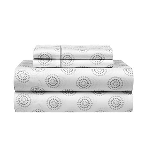 Idea Nuova Casa 7-Piece Solid Reversible Comforter Set with Bonus Sheets, Light Gray, Queen, 86"" x86 (WK699210) - color: Light Gray, size: Queen