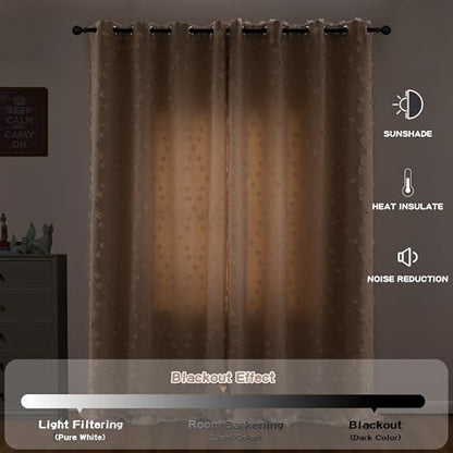 MYSKY HOME Double Layer Curtains for Girls Bedroom Kids Curtain Beige Pom Pom Sheer Window Curtains 2 Panels Beige Curtains Grommet Room Darkening Solid Nursery Curtains 63 Inches Length, W52 X L63 - color: Z-beige, size: 52"W x 63"L (Pack of 2)