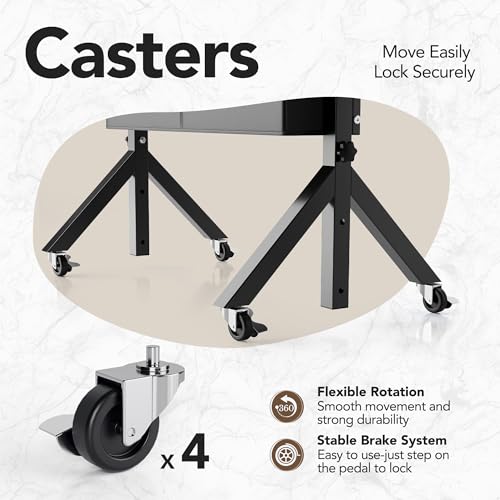 HUANUO Portable Standing Desk Adjustable Height, Mobile Stand Up Desk for Walking Pad and Treadmill, Rolling Computer Table with Wheels, 31.5"x15.75" Height 28.7"-46.1", Black - color: Black