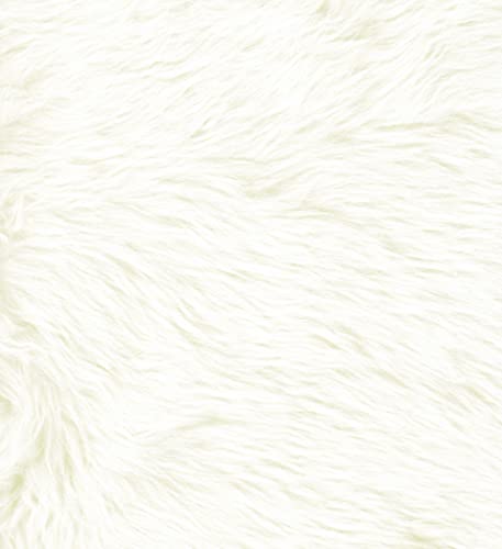 HomePop 16" Cube Ottoman - White Faux Fur - color: White Faux Fur
