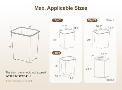 ZIFTY Pull Out Trash Can Cabinet with Storage, 13 Gallon Trash Can, White | Pet Proof, Freestanding Kitchen Cabinet, Drawer & Adjustable Shelf, Garbage Recycling, Modern Farmhouse Waste Bin Furniture - color: White, size: 34.3"W X 16.3"D X 33.5"H