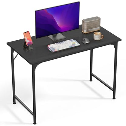 40 inch Computer Desk Gaming Desk Multi-Function Writing Table Student Art Modren Simple Style PC Wood and Metal Desk Workstation, Black - color: Black, size: 40 inch