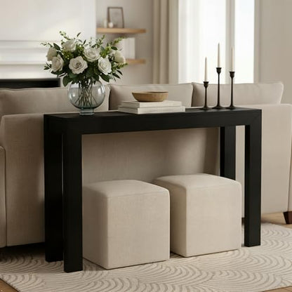 Plank+Beam Modern Console Table, 46 Inch, Black | Non-Toxic Finishes, Versatile Design, Modern Design, Easy Assembly, Modern Style, Quick Setup, Solid Wood - color: Black, size: 46 Inch