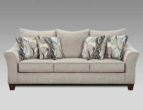 Roundhill Furniture Camero Sofa And Loveseat Set - color: Platinum