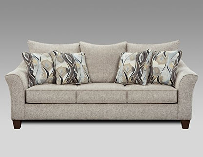 Roundhill Furniture Camero Sofa And Loveseat Set - color: Platinum