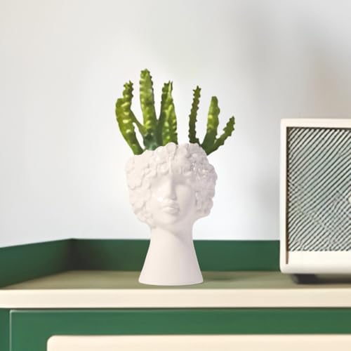 BrownLove Ceramic Face Vase for Decor Female Form Art Vases Modern Decorative Vase Centerpiece for Table Shelf Living Room Office Bedroom Small - style: Face vase 2