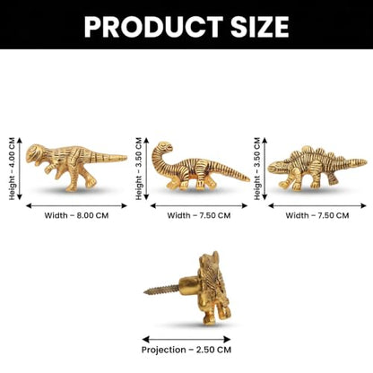 Indian Shelf Set of 3 Dinosaur Wall Hooks for Kids Room, Coats and Bags - style: Diplodocus Stegosaurus Tyrannosaurus