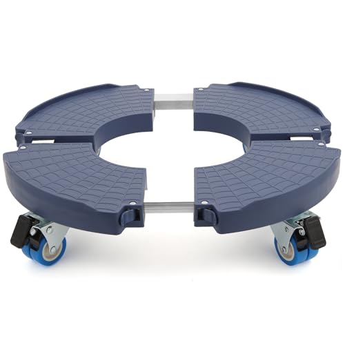 W B D WEIBIDA 2 Pack Plant Roller with Wheels Heavy Duty 440 Pounds, Size-Adjustable Rolling Planter Base with Casters, Round Dolly Cart for Potted Plant, Trash Can and Tiered Planters - color: Blue