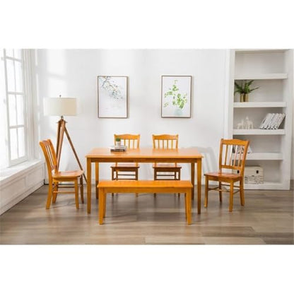 Boraam Shaker Bench, Oak 15 x 44 x 18 - color: Oak