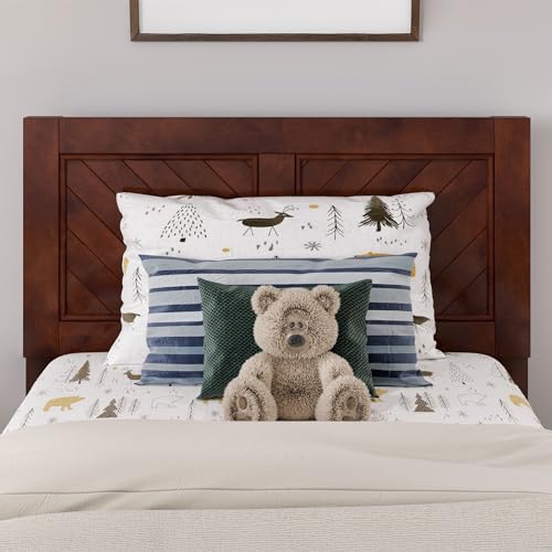 AFI, Canyon Twin Solid Wood Rustic Farmhouse Headboard, Walnut - color: Walnut, size: Twin