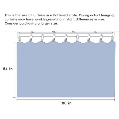 Room Divider Curtains Total Blackout Privacy Curtain Panel Room Thermal Insulated Noise Reduction Curtains for Bedroom Window Living Room Ceiling Track Curtain W 15 ft × H 7 ft Dark-Grey - color: Dark-grey, size: 180"W x 84"L (Pack of 1)