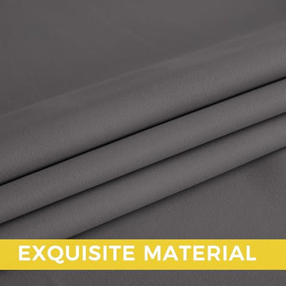 NICETOWN Blackout Curtains Grommet 2 Panels Grey Drapes 95Inches Long - color: Grey, size: 52"W x 95"L (Pack of 2)
