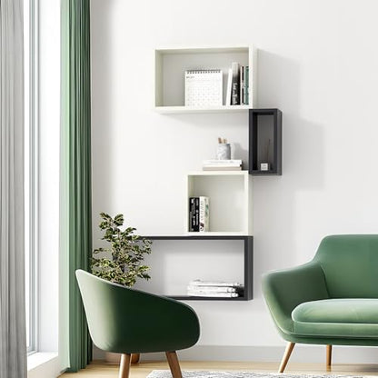 Cube Floating Shelves Set2, Display Shelves Wall Mount 7.75" D x 12.5" W x 12.5" H, (Sea Salt, Square 2 Cubes) - color: Sea Salt, size: Square-Set2