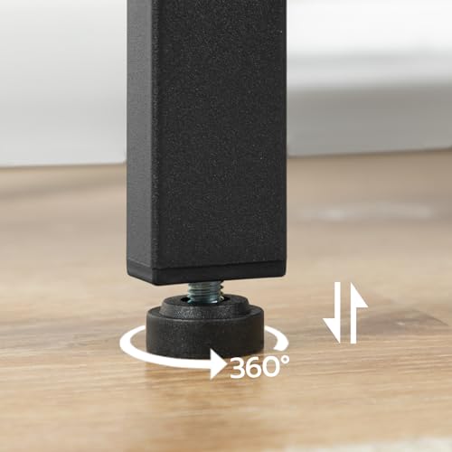 HOOBRO End Table, Simple Rustic Side Table with 3-Tier Storage Shelf, Narrow Nightstand for Small Spaces, Easy Assembly, for Living Room, Bedroom, Metal, Industrial Design, Black BB14BZ01 - color: Black