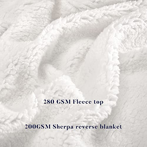 BEAUTEX Sherpa Fleece Twin Blankets Soft Fluffy Flannel Plush Cozy | Fuzzy Navy Cuddle Blanket for Couch, Bed, Sofa, Adults (60" x 80", Navy) - color: Navyblue, size: Twin-60"x80"