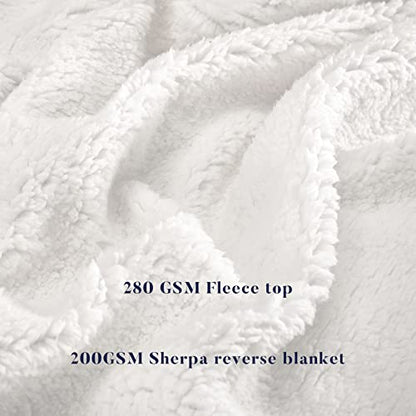 BEAUTEX Sherpa Fleece Twin Blankets Soft Fluffy Flannel Plush Cozy | Fuzzy Navy Cuddle Blanket for Couch, Bed, Sofa, Adults (60" x 80", Navy) - color: Navyblue, size: Twin-60"x80"