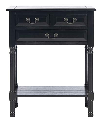 SAFAVIEH Furniture - Primrose 3-Drawer Console Table - Black - Solid Wood - Farmhouse Classic Design - Ideal for Entryway, Living Room, Hallway, 23.5" W x 13" D x 29.5" H (CNS5707B) - color: Black