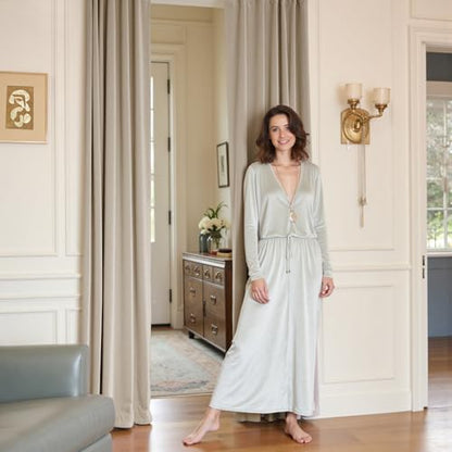 Extra Long Beige Velvet Curtains Rod Pocket 42×108 Inch 2 Panels | Soft Velvet, Room Darkening, For Tall Windows & High Ceilings, Light Shifting Texture, Elegant Drape, Cozy - color: R | Beige, size: 42"W x 108"L (Pack of 2)