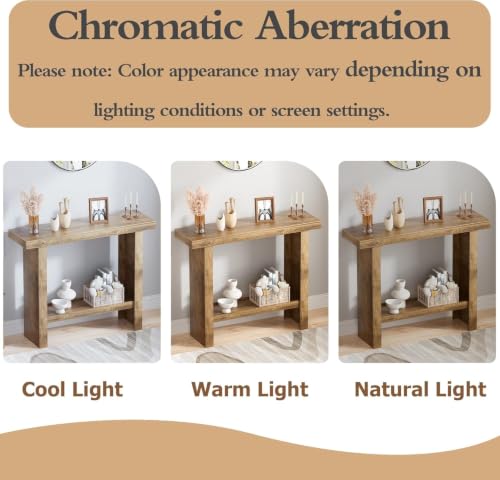 LIFECHOVY Farmhouse Wood Entryway Table Narrow Console Tables with Storage | Behind The Couch Sofa, Entrance Side Table with Shelves for Hallway, Living Room, Foyer, Brown - color: Brown