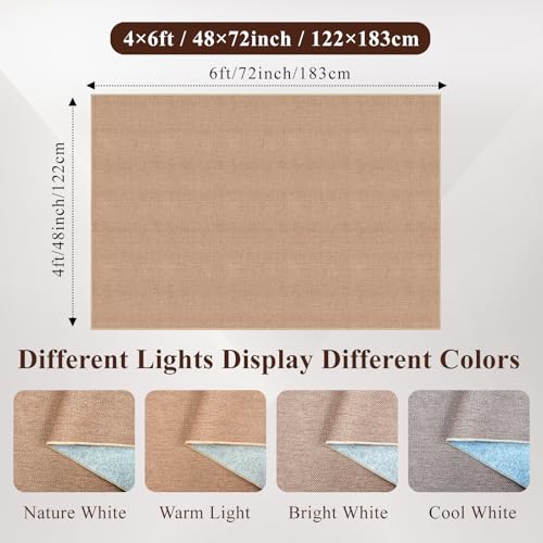 4x6 Jute Area Rug Washable: Non-Slip Indoor Floor Mat for Entryway Kitchen | Thin Low Pile Durable Braided Woven Carpet for Living Room Dining Room Bedroom - Farmhouse Textured Classic Decor (Beige,4x6) - color: Beige, size: 4' x 6' (Rectangular)