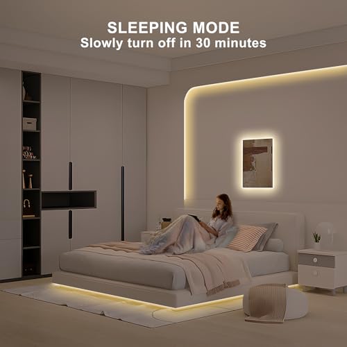 Tatazone 16.4ft Tunable White COB Led Strip Light with RF Remote, CRI93+ Dimmable CCT 2700K-6500K Led Tape Lights, Adhesive 3PIN Dual Color Led COB Light Strip for Bedroom, Kitchen, Cabinet - size: 16.4ft