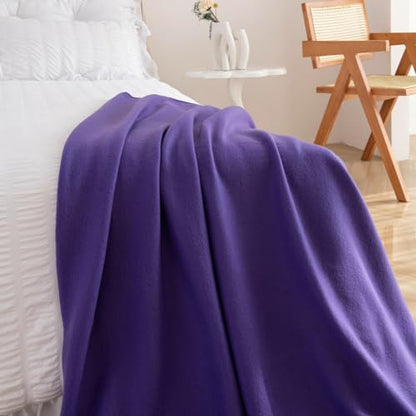 CAI TENG Fleece Throw Blanket Pack of 6 Blankets Bulk for Couch Bed 50x60 Kids Blanket Polar Fleece Fabric Soft Cozy Travel Blankets Lightweight Small Throws Baby Wedding Gifts Yard Purple - color: Purple