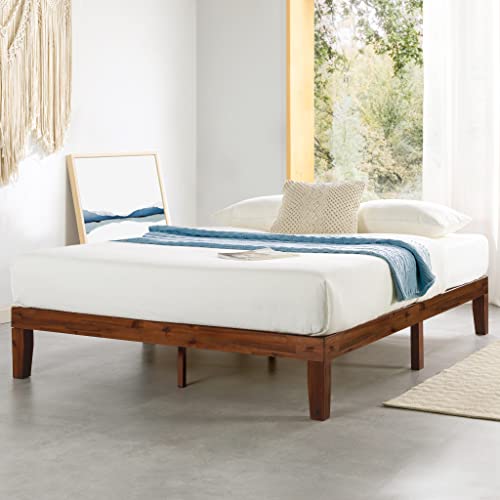 Mellow Naturalista Classic 12-Inch Solid Wood Platform Bed | Wooden Slats, No Box Spring Needed, Easy Assembly | Full, Espresso - color: Espresso, size: Full, style: 12 Inch