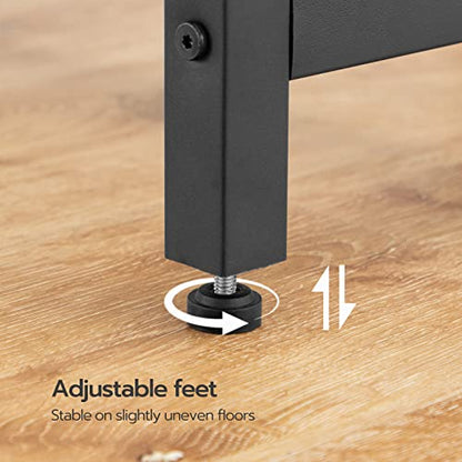 HOOBRO Bar Table and Chairs Set, 47.2” Rectangular Pub Table with 2 Stools for Small Space, 3-Piece Breakfast Set, Sturdy Metal Frame, Easy to Assemble, Greige BG52BT01 - color: Greige + Black