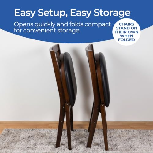 Stakmore School House Folding Chair, Walnut (Set of 2) - color: Brown