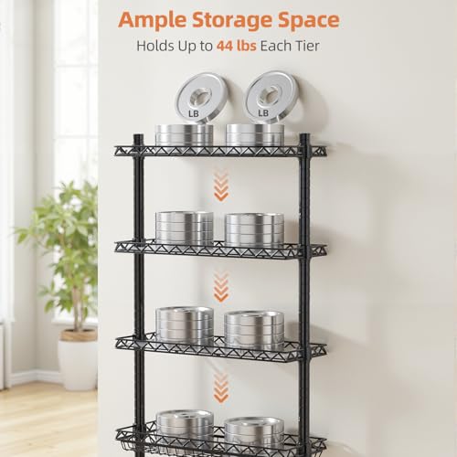 Over The Toilet Storage Rack, 4-Tier Bathroom Organizer with Adjustable Shelves & Basket, Rust-Resistant Metal Over Toilet Shelf for Small Bathroom Space Saving, Black - style: Casual