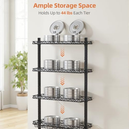 Over The Toilet Storage Rack, 4-Tier Bathroom Organizer with Adjustable Shelves & Basket, Rust-Resistant Metal Over Toilet Shelf for Small Bathroom Space Saving, Black - style: Casual