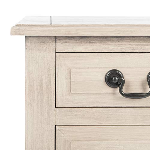 SAFAVIEH Furniture - Primrose 3-Drawer Console Table - Greige - Solid Wood - Farmhouse Classic Design - Ideal for Entryway, Living Room, Hallway, 23.5" W x 13" D x 29.5" H (CNS5707D) - color: Greige