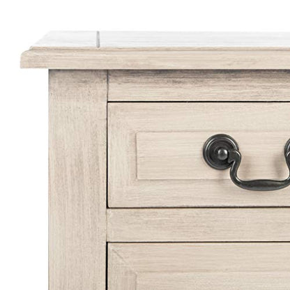 SAFAVIEH Furniture - Primrose 3-Drawer Console Table - Greige - Solid Wood - Farmhouse Classic Design - Ideal for Entryway, Living Room, Hallway, 23.5" W x 13" D x 29.5" H (CNS5707D) - color: Greige