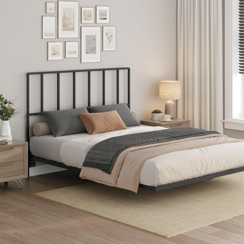 MAHANCRIS Headboard Full Size, Metal Headboards with Universal Adapters, Adjustable Height, Modern Head Board Full Size Only for Bedroom, Black - size: Full