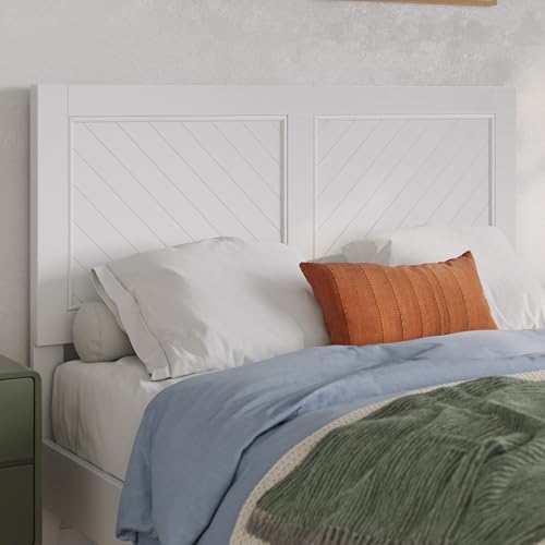 AFI, Canyon Full Solid Wood Rustic Farmhouse Headboard, White - color: White, size: Full