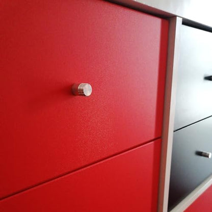 Livelynine 24 X 394 Wide Red Peel and Stick Wallpaper Removable Kitchen Cabinet Contact Paper Waterproof Renter Friendly Counter Top Covers Matte Red Vinyl Wrap for Cabinets Bathroom Living Room Wall - color: Solid Red, size: 24" x 394"