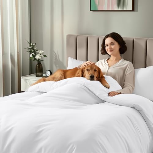 Utopia Bedding Duvet Cover Queen with Fitted Sheet (60x80) - 2 Pillow Case Standard - All Season Luxury Bed in a Bag with Zippered Duvet Cover - No Comforter (White) - color: White, size: Queen - Duvet Cover with Fitted Sheet