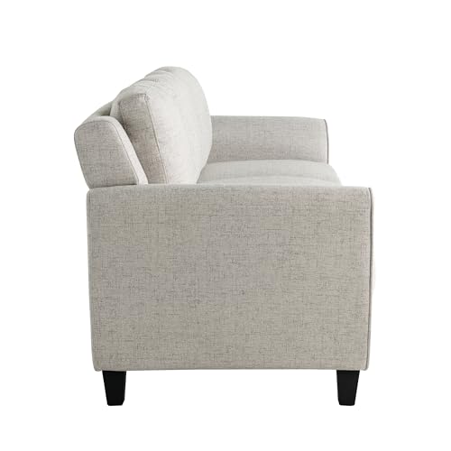 Studio Living Harrington 57.9" Loveseat, Transitional Modern, Pocket Coil Comfort, Easy Assembly, Woven Fabric, Beige - color: Beige, size: Loveseat