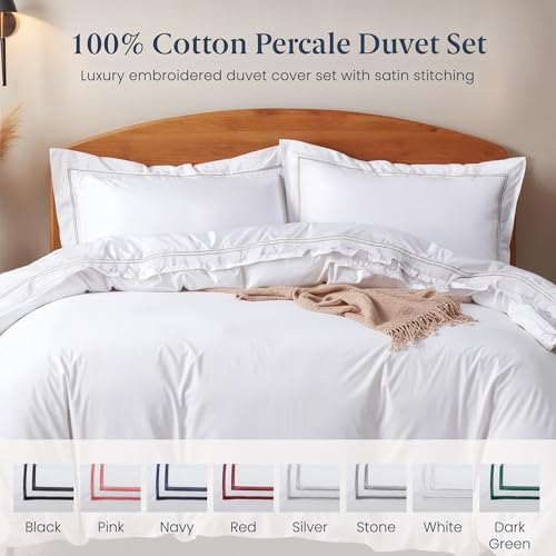 Ella Jayne Twin Duvet Cover 100% Cotton Percale Soft Silver Design 2 Pcs | Duvet Cover Twin | Soft Cotton Percale | 68 x 90 Inch Cover | Includes 1 Matching Pillow Sham | Silver Design - color: Silver, size: Twin/Twin XL