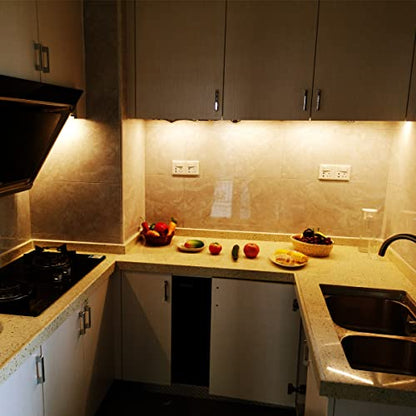 Under Cabinet LED Lighting Kit, Super Bright, 6 PCS 12” Slim Light Bars, 31W 2000 Lumen, Dimmable, Plug or Wired Power Adapter, for Kitchen Cabinets Counter Shelf Workbench (Warm White 3000K) - color: White Cable-Warm White 3000K
