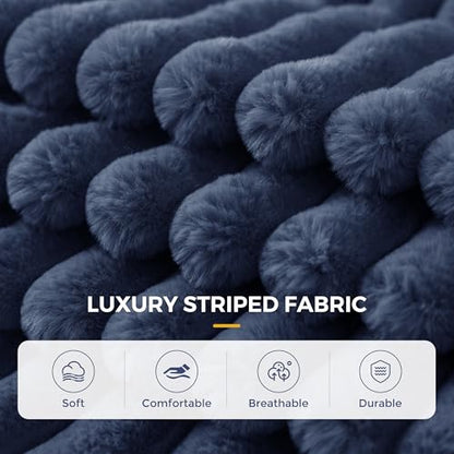 MAXYOYO Convertible Sofa Bed, Pull-Out Loveseat Couch Bed for Small Space | 2 in 1 Folding Couch Bed with Large Back Pillow, Plush Faux Fabric Lounge Couch for Living Room, Apartment, Navy - color: Navy