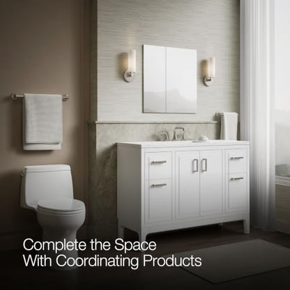 Kohler 55063-NA Embark Slim Medicine Cabinet Mirror, Adjustable Shelves with Mirrored Doors, 25 in. W x 26 in. H - size: 25 in. x 26 in., style: Flat Edge